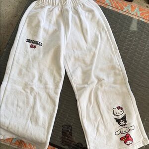 Zara White Hello Kitty & Friends Sweatpants